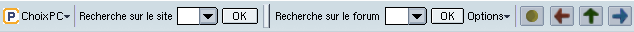 Apparence de la CPC MozBar La barre d'outils